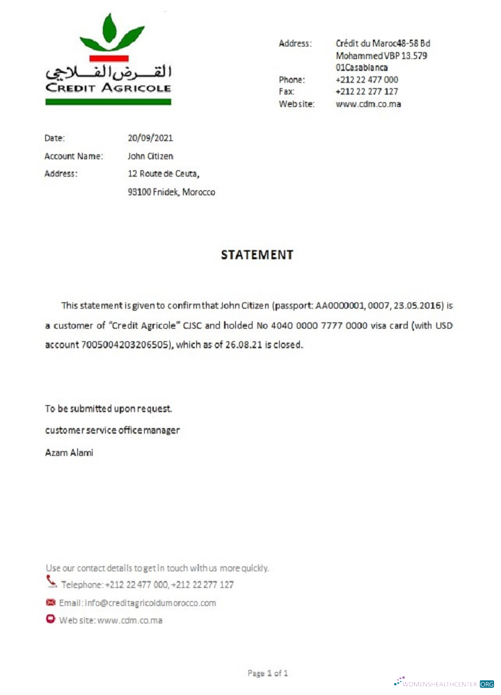 Download Morocco Credit Agricole bank closure reference Photoshop template